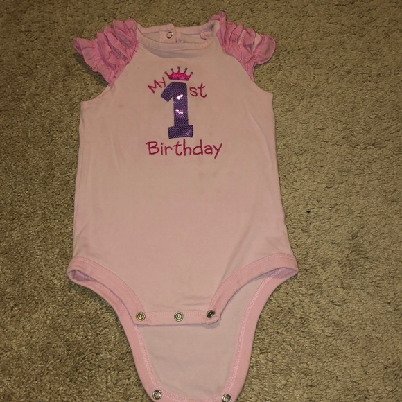 Girls 1st Birthday onsie - Picture 1 of 3